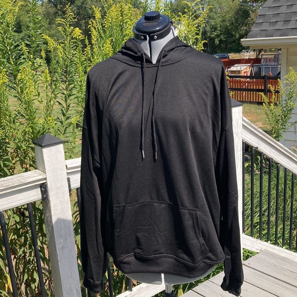 COPY - Women’s 5XL Lightweight Black Hooded Sweatshirt with Kangaroo pouch